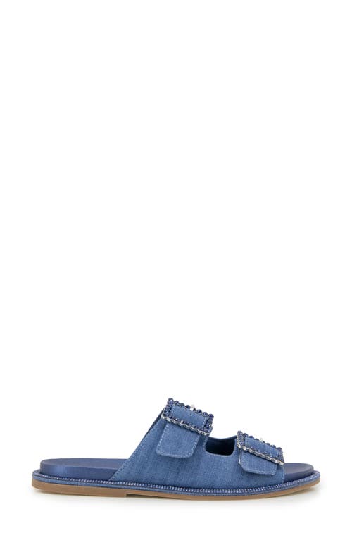 Reaction Kenneth Cole Sydney Embellished Slide Sandal In Denim