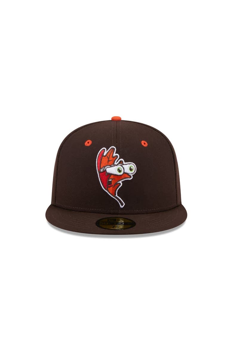 Men's New Era  Brown Hartford Yard Goats Theme Nights 59FIFTY Fitted Hat, Alternate, color, Brown