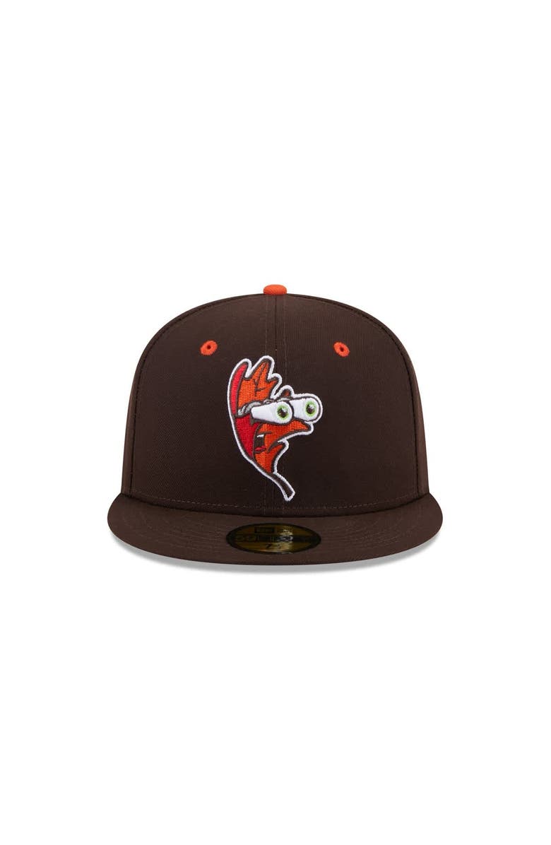 New Era Men's New Era Brown Hartford Yard Goats Theme Nights 59FIFTY Fitted Hat, Alternate, color, Brown