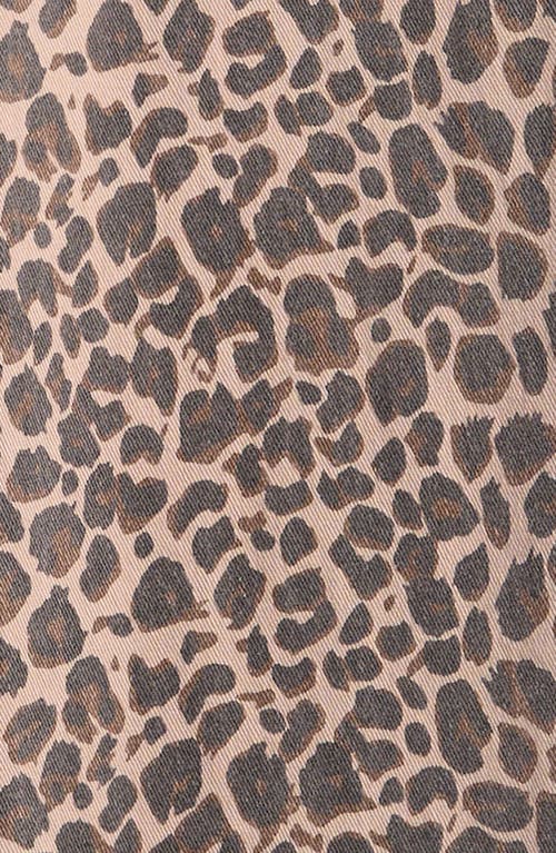Vintage Havana Kids' Leopard Print Straight Leg Jeans In Brown