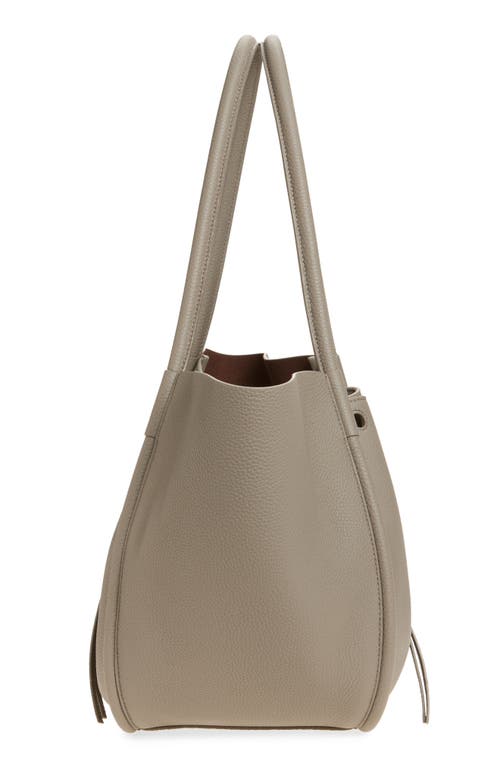 Proenza Schouler Large Ruched Pebbled Leather Tote In Gray