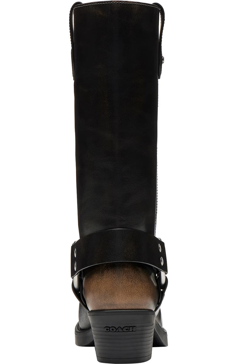 COACH Harness Square Toe Boot, Alternate, color, Black