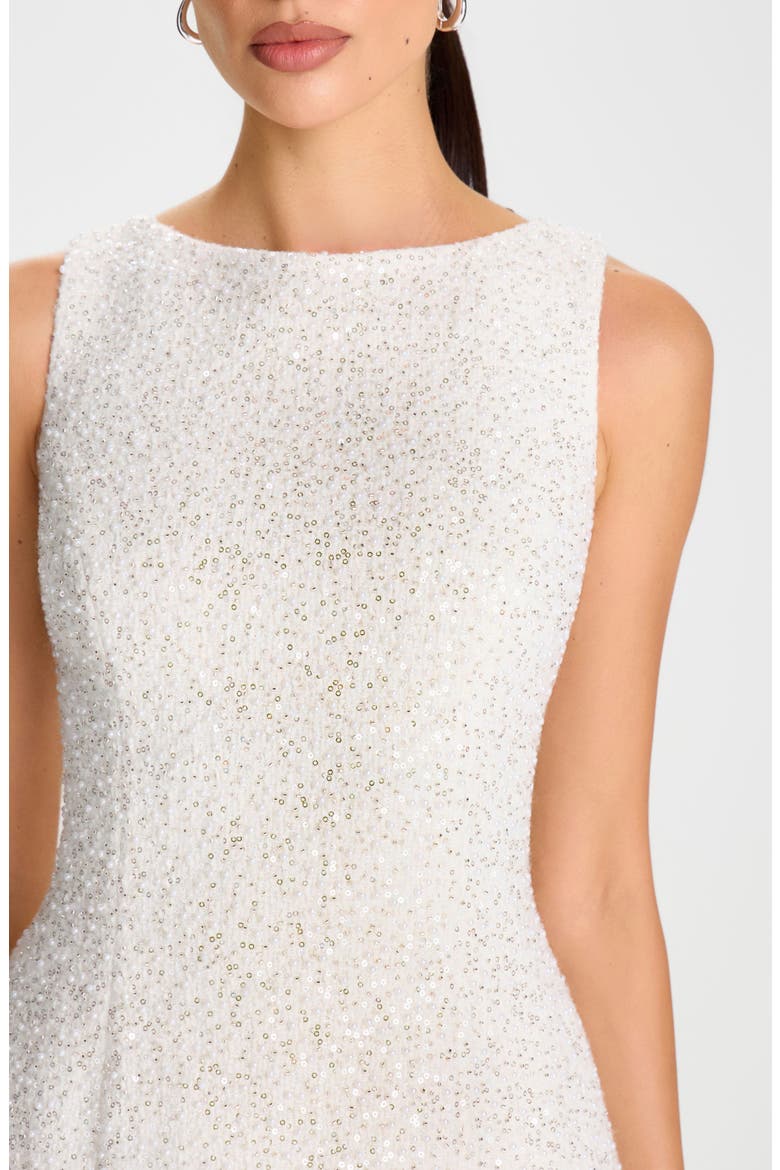 Sequin Cocktail Minidress, Alternate, color, IVORY