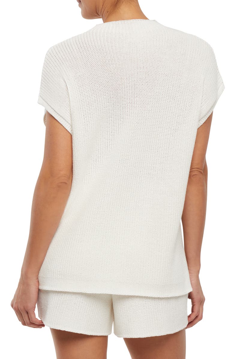 Three Dots Michaela Pocket Knit T-Shirt, Alternate, color, Sugar Swizzle