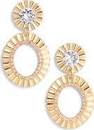 Tasha Crystal Oval Drop Earrings