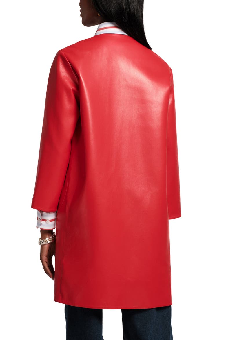 Mod Jacket Faux Leather, Alternate, color, Geranium