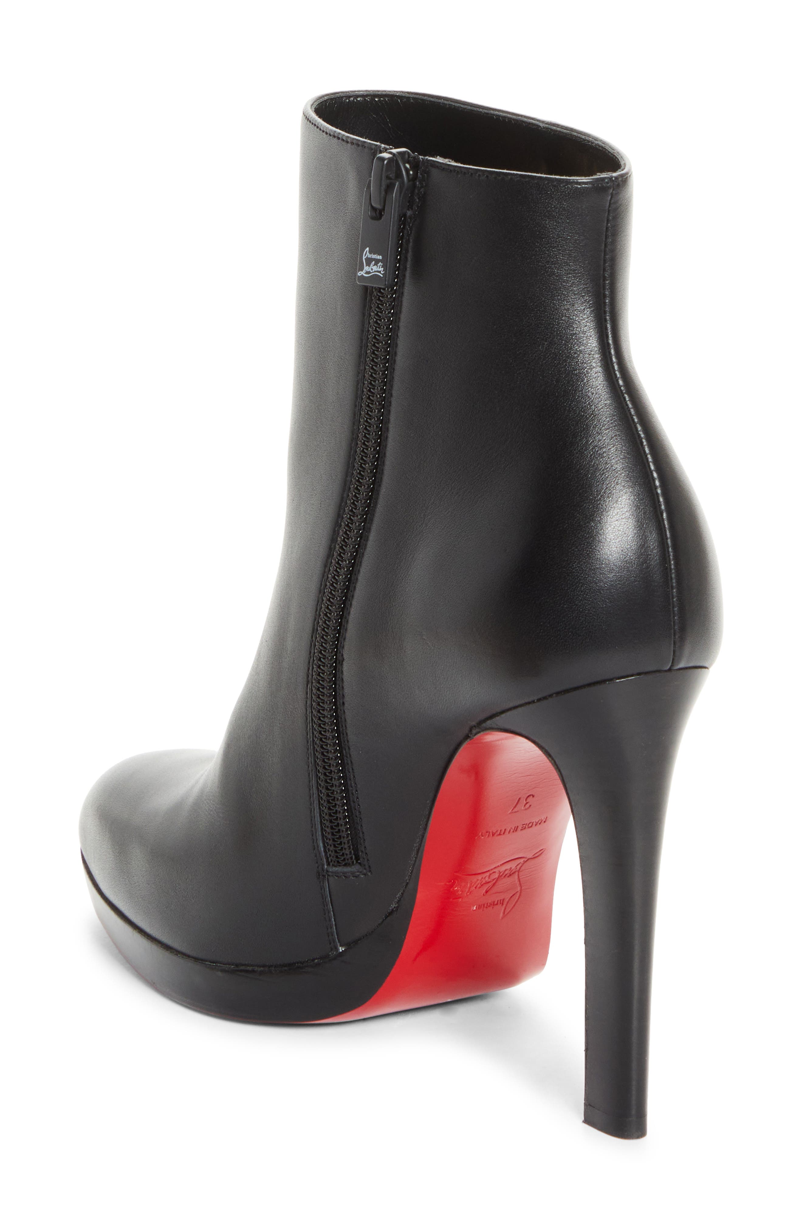 Christian Louboutin Fannylove Bootie, Alternate, color, Black/ Black