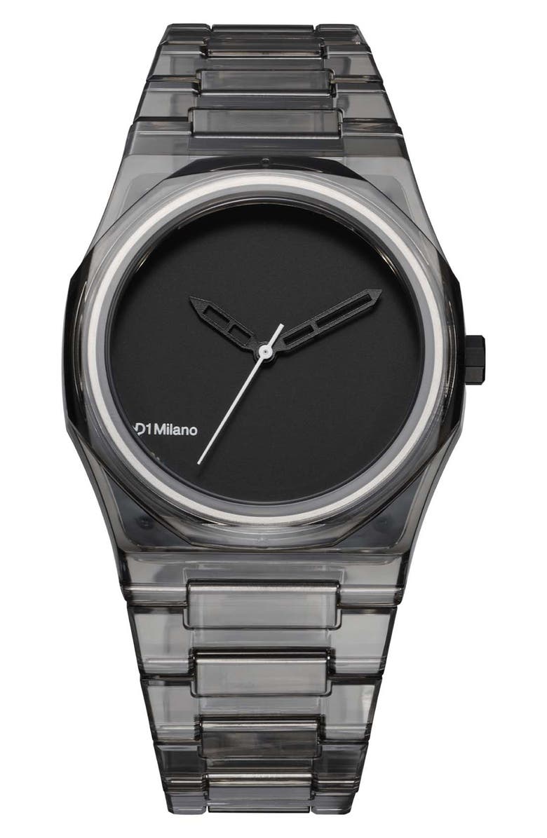 D1 Milano Nylon Bracelet Watch, 39mm, Main, color, Black