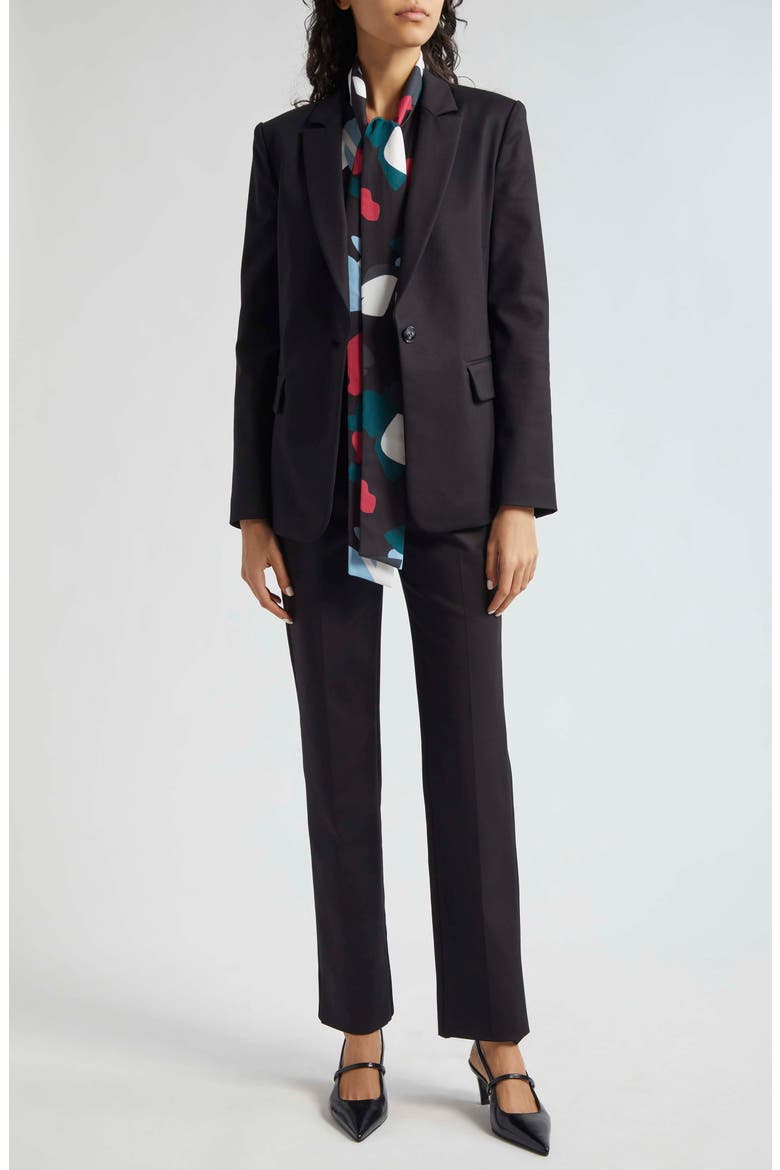 Cotton Couture One-Button Blazer, Alternate, color, SOLID BLACK