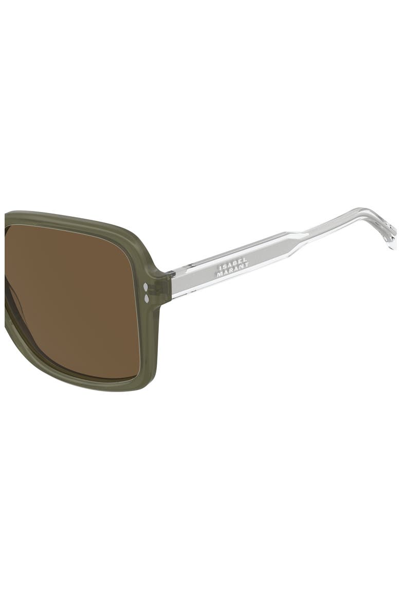 58mm Square Sunglasses, Alternate, color, KHAKI