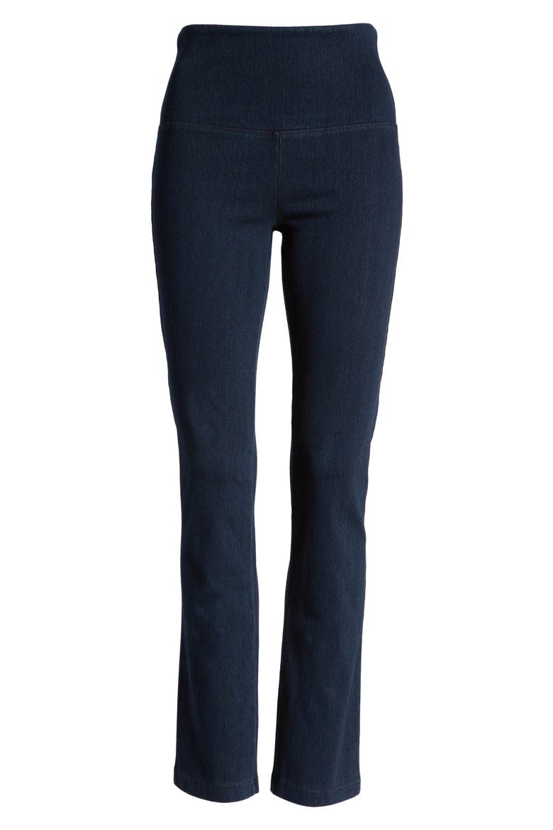'Lyssentials High Waist Straight Leg Stretch Denim Jeans, Alternate, color, INDIGO