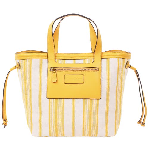Tommy Bahama Canvas Stripe Large Tote In Yellow