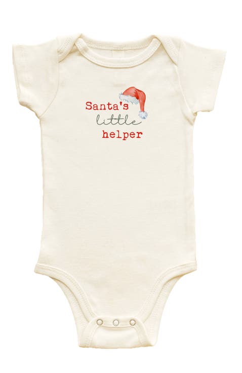 Santa's Little Helper Organic Baby Bodysuit