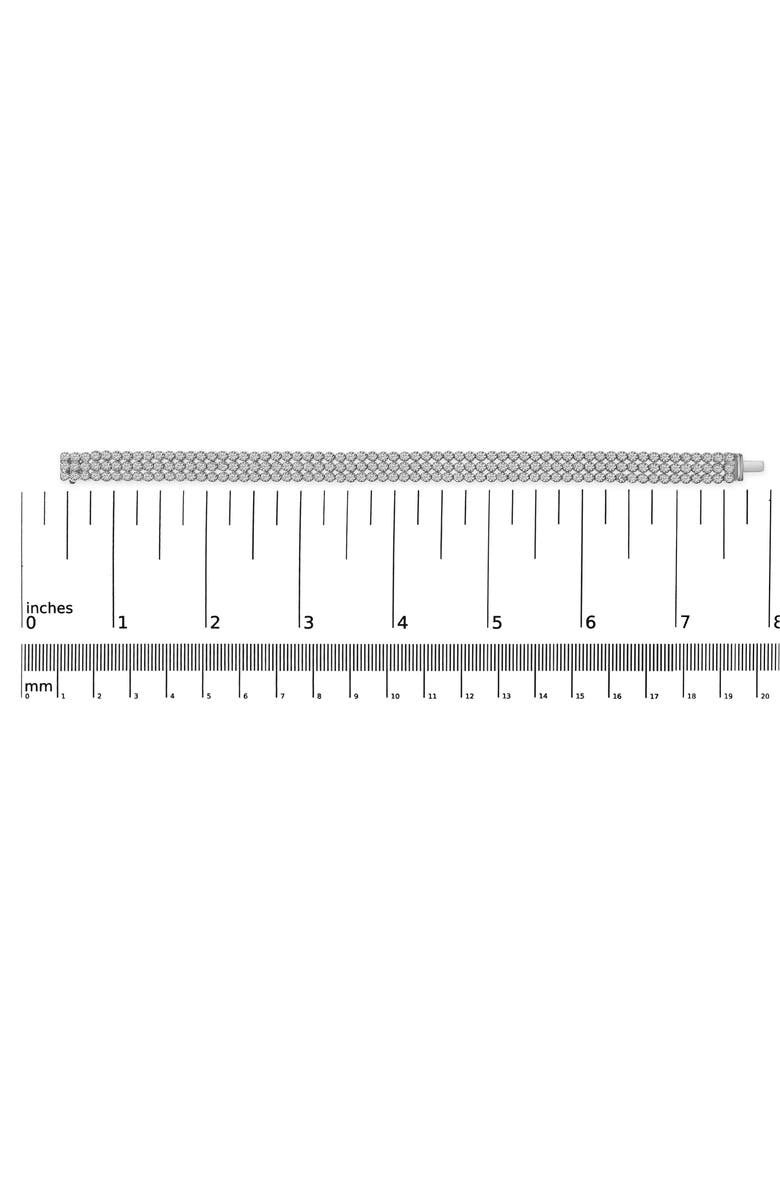 Haus of Brilliance 18K White Gold 5.00 Cttw Diamond 3 Row Link Tennis Bracelet, Alternate, color, White