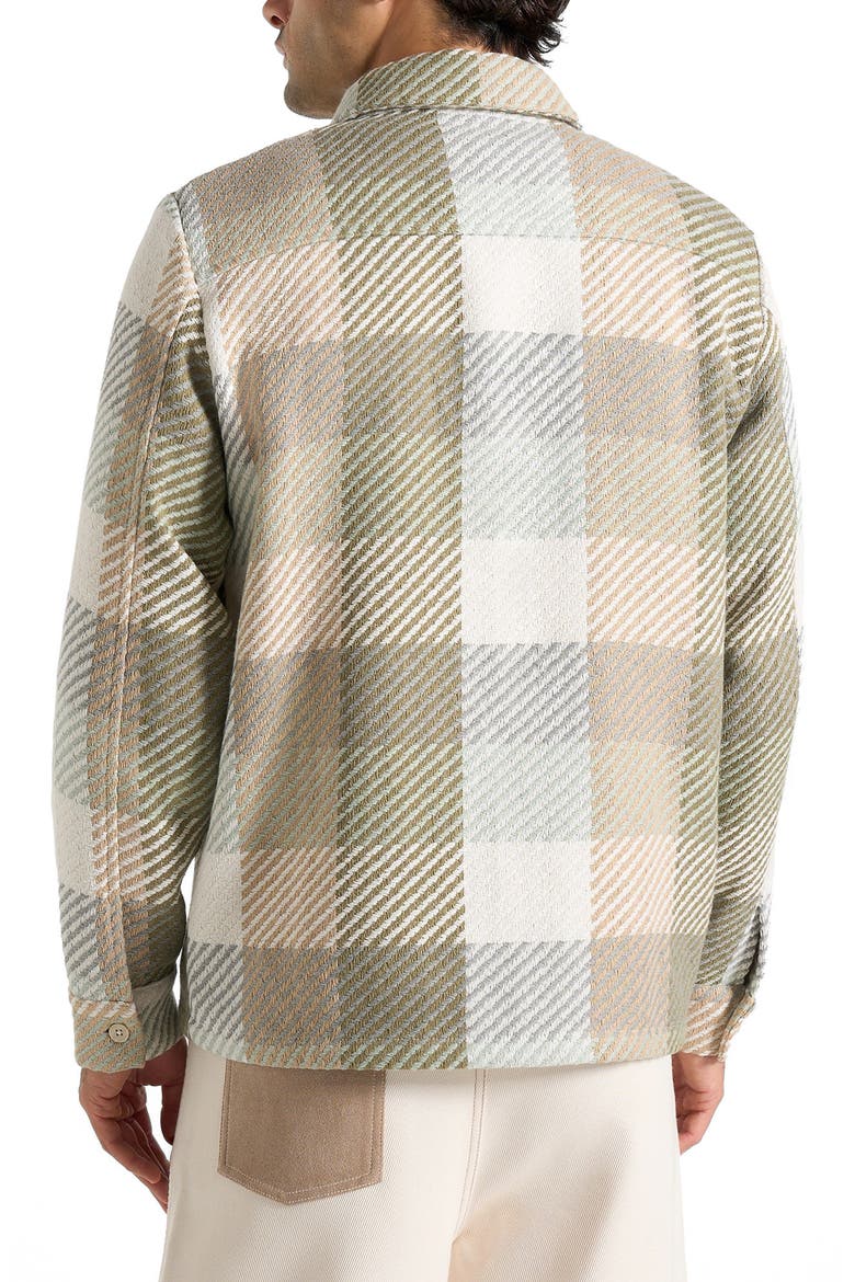 Rune Unisex Check Overshirt, Alternate, color, Sage