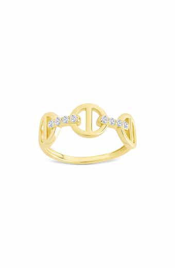 Sterling Forever Felicia Cubic Zirconia Chain Ring