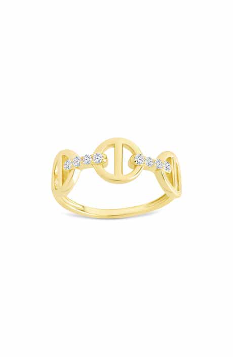 Sterling Forever Felicia Cubic Zirconia Chain Ring