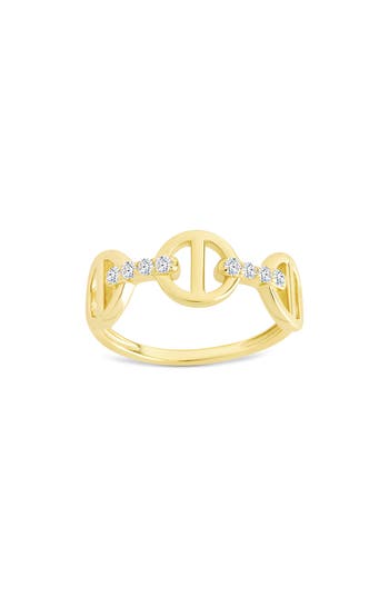 Sterling Forever Felicia Cubic Zirconia Chain Ring