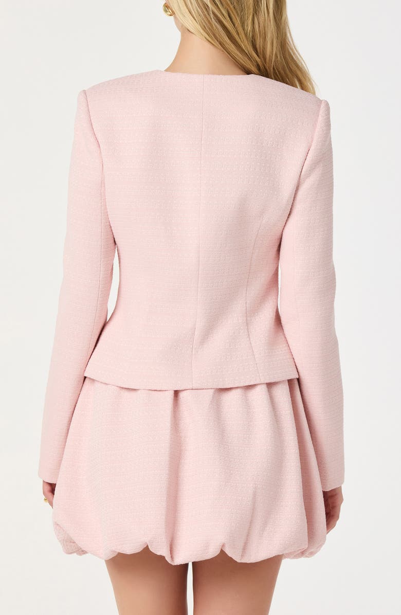 ASTR the Label Tweed Fitted Blazer, Alternate, color, Pink