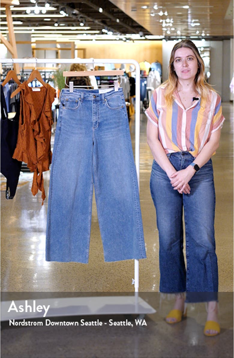 Flexi Sofie Raw Hem High Waist Wide Leg Jeans, sales video thumbnail