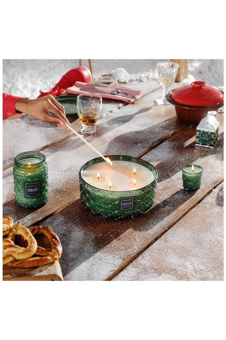 Noble Fir Garland Centerpiece Candle, Alternate, color, NOBLE FIR GARLAND