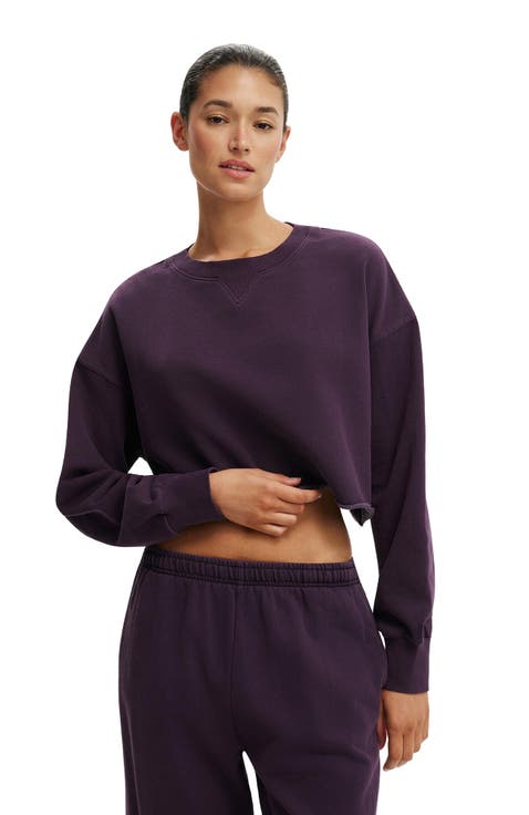 Women's Cropped Fleece Sweatshirt