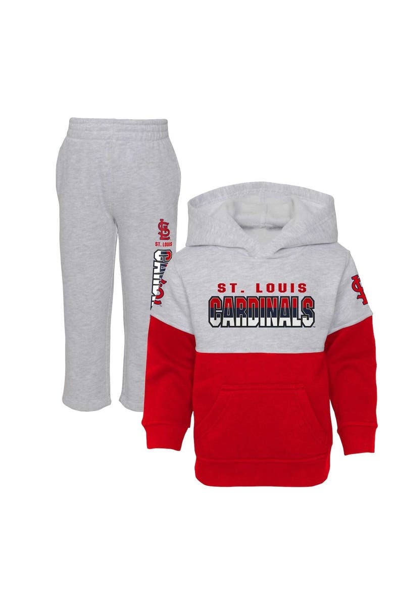 Outerstuff Toddler Red/Heather Gray St. Louis Cardinals Two-Piece Playmaker Set, Main, color, Red