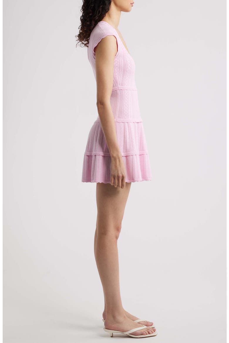 Laighton Pointelle Knit Dress, Alternate, color, CANDY FLOSS PINK