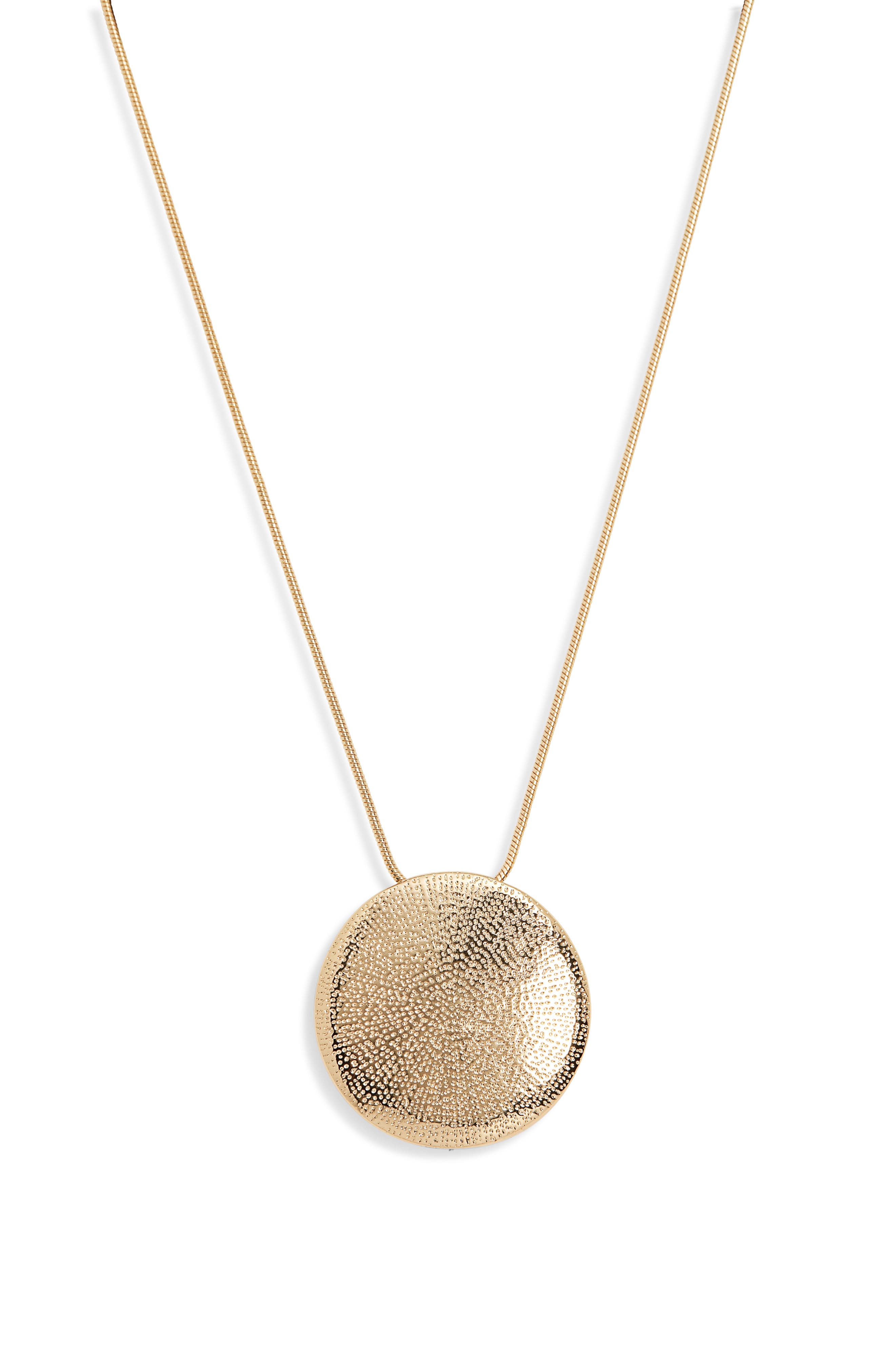 Nordstrom Sea Urchin Pendant Long Necklace