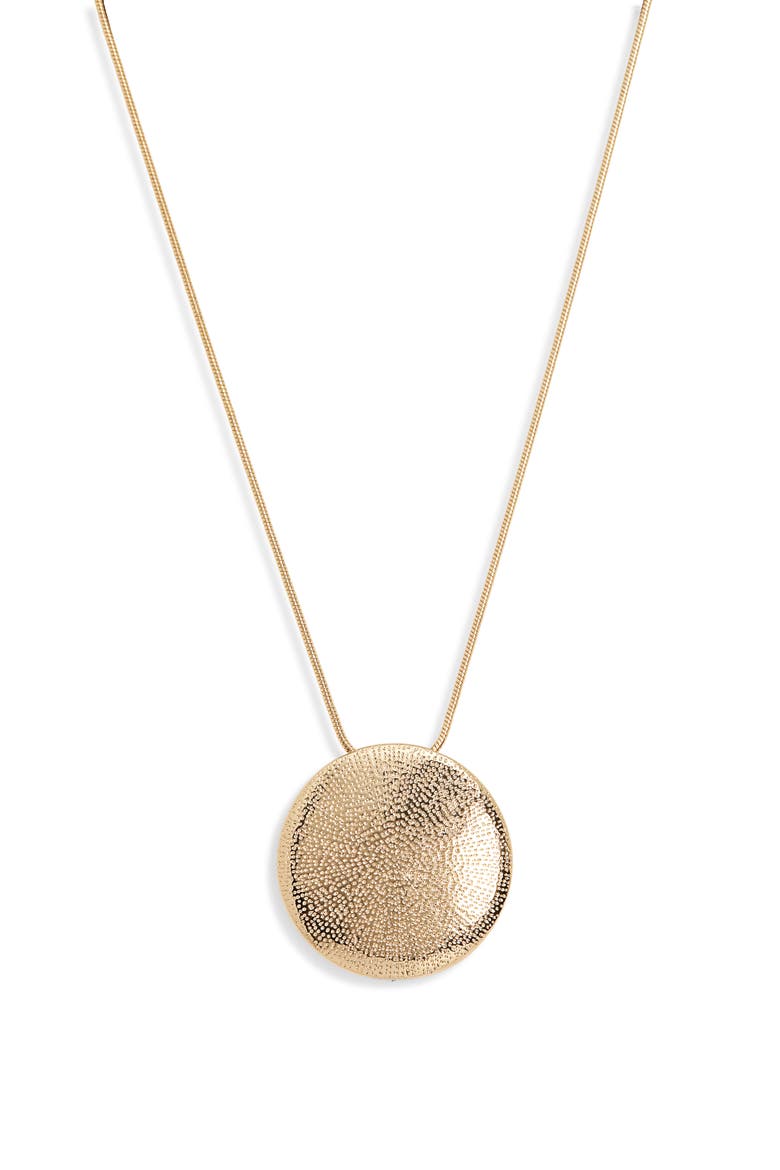 Sea Urchin Pendant Long Necklace, Main, color, GOLD