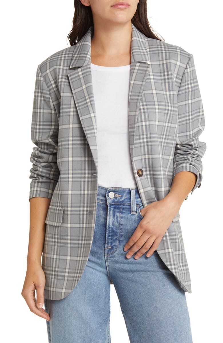 Treasure & Bond Oversize Plaid Blazer, Main, color,