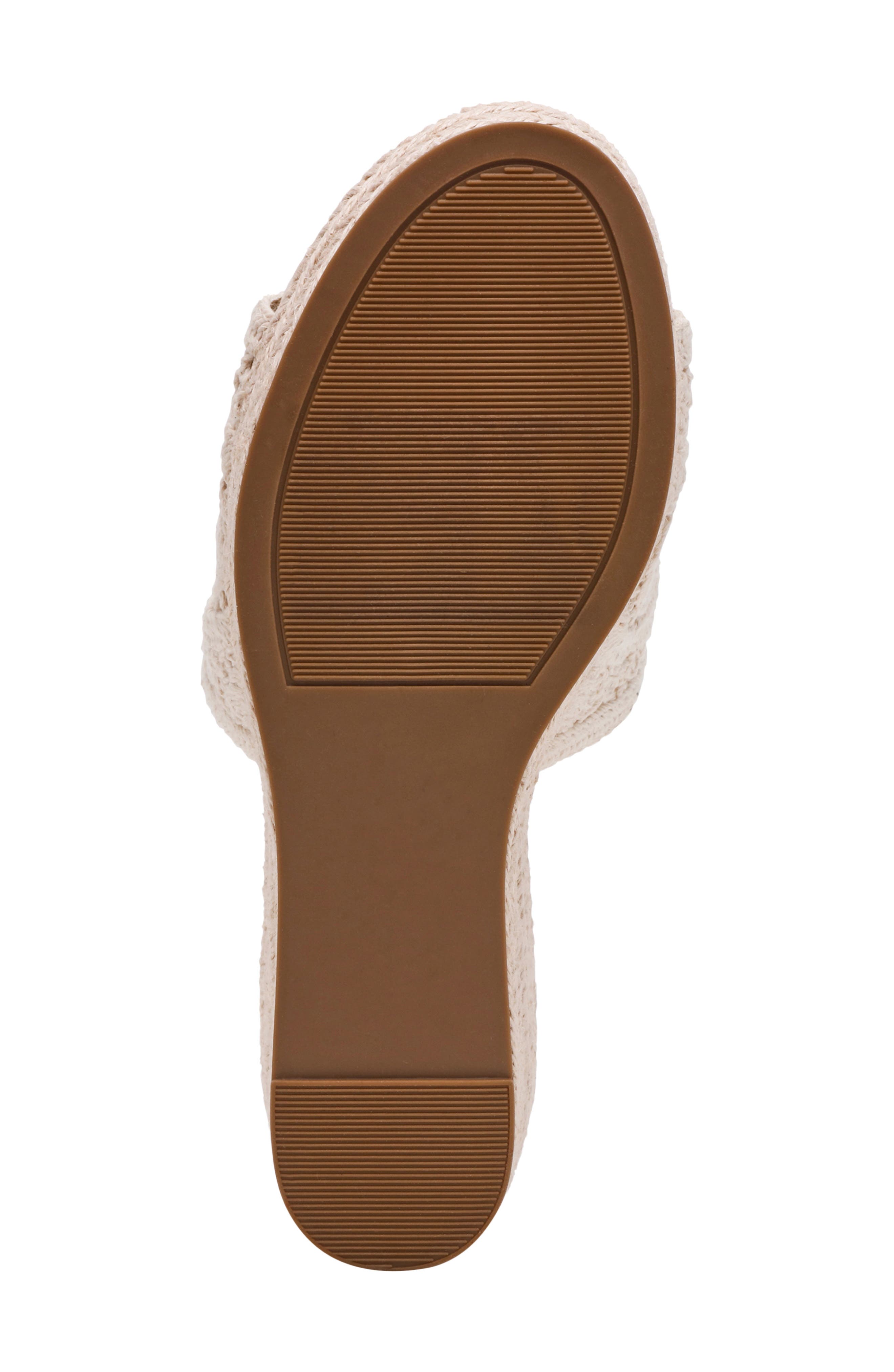 Anne Klein Effy Espadrille Slide Sandal, Alternate, color, Creme Crochet