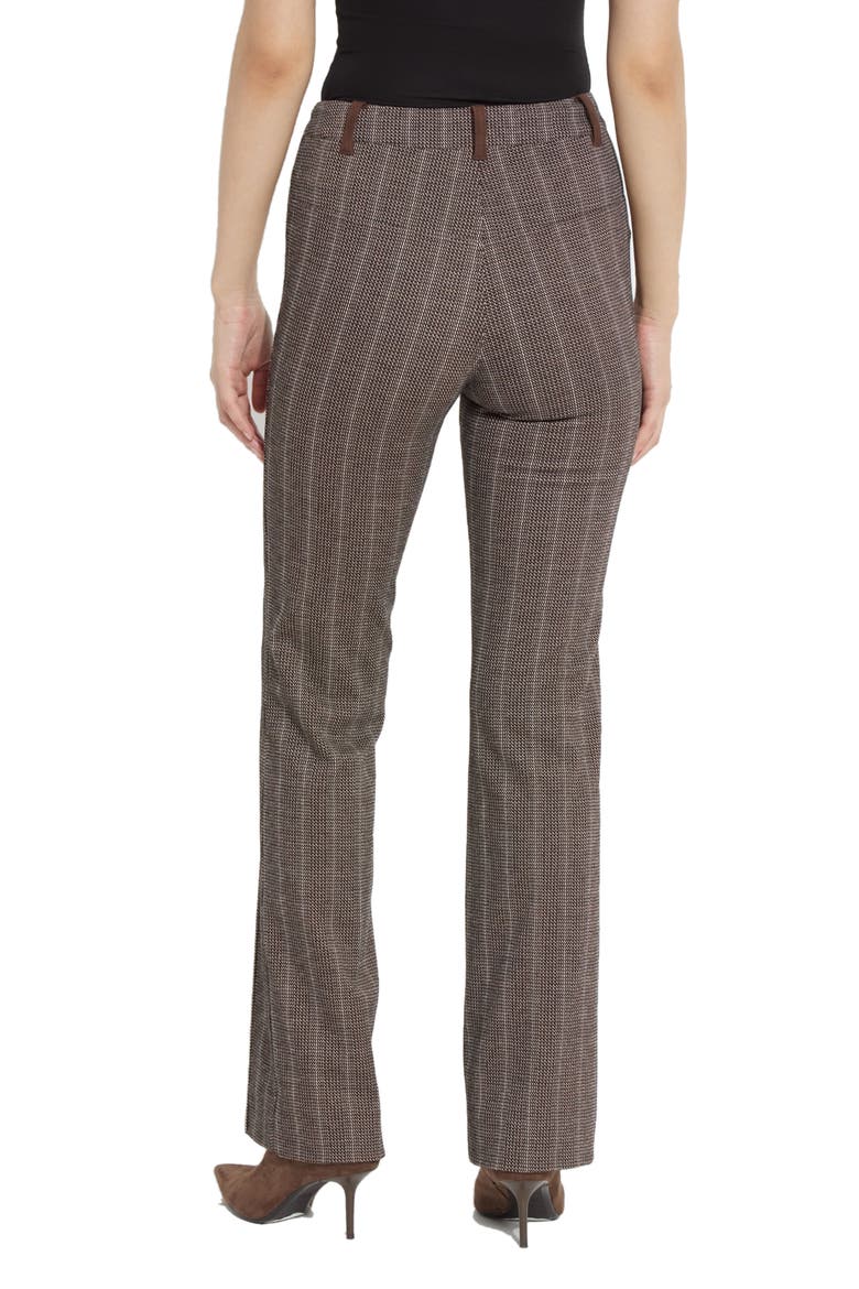 Patterned Pintuck High Waist Baby Bootcut Pants, Alternate, color, TEXTURED HERRINGBONE