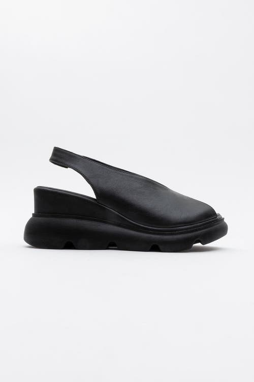 Forever & Always Shoes Sam Leather Platform Sandal In Black