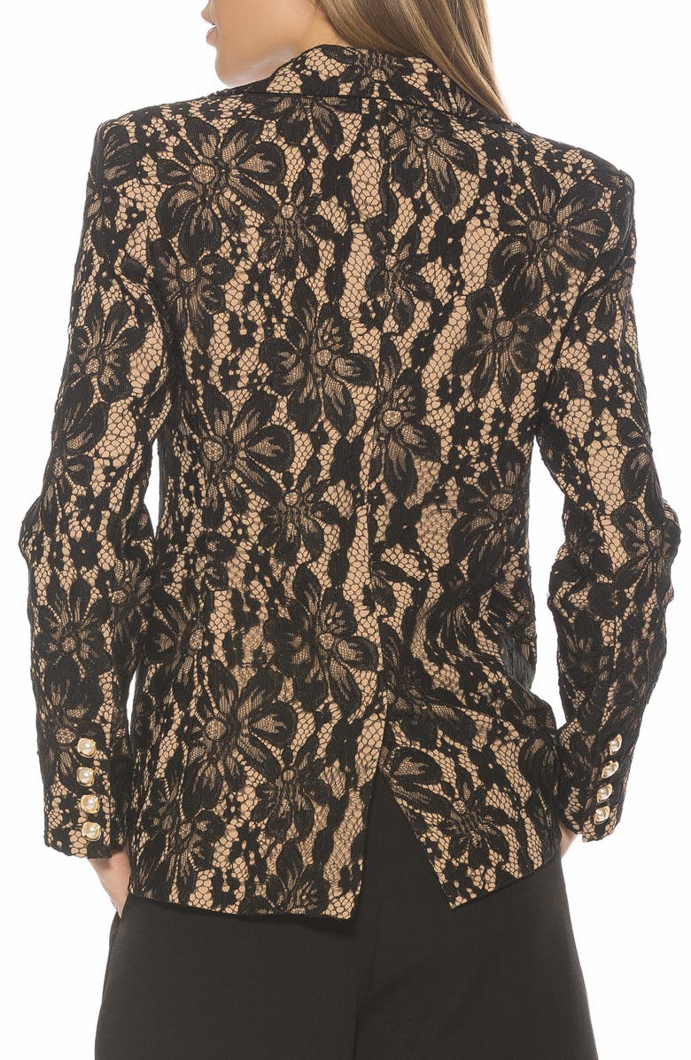 Alexia Admor Nyx Lace Blazer, Alternate, color, Black