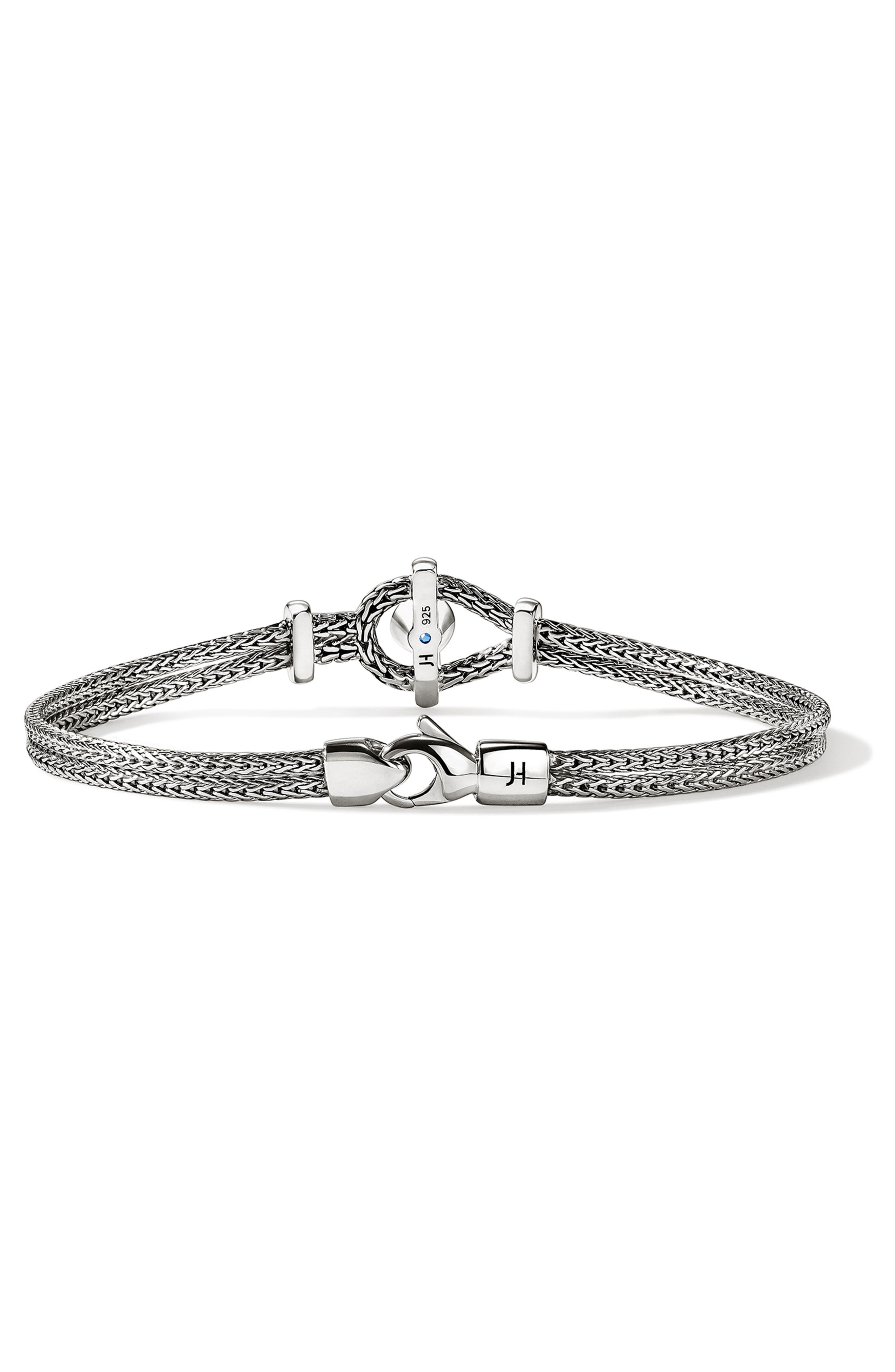 John Hardy Icon Bracelet, Sterling Silver, Swiss Blue Topaz, 3.6mm ...