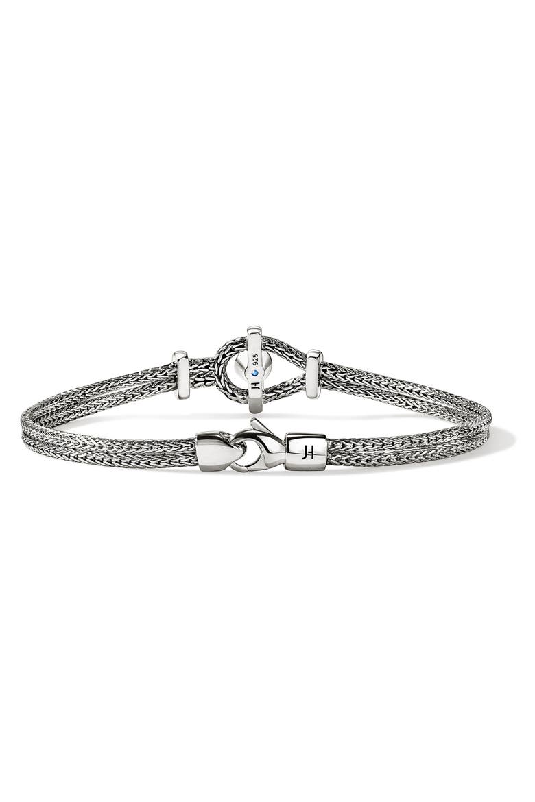 Icon Bracelet, Sterling Silver, Swiss Blue Topaz, 3.6mm, Alternate, color, SILVER