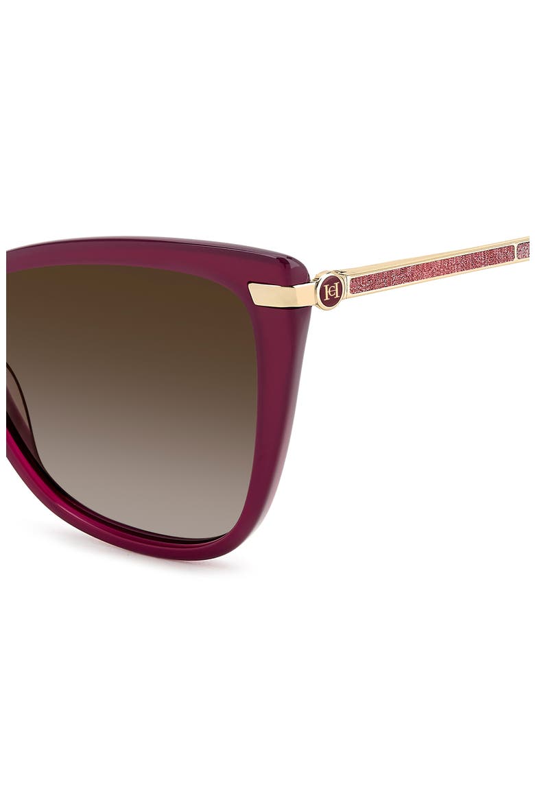 57mm Cat Eye Sunglasses, Alternate, color, CYCLAMEN