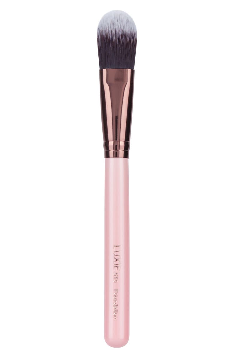 Luxie 510 Rose Gold Foundation Face Brush, Main, color, 