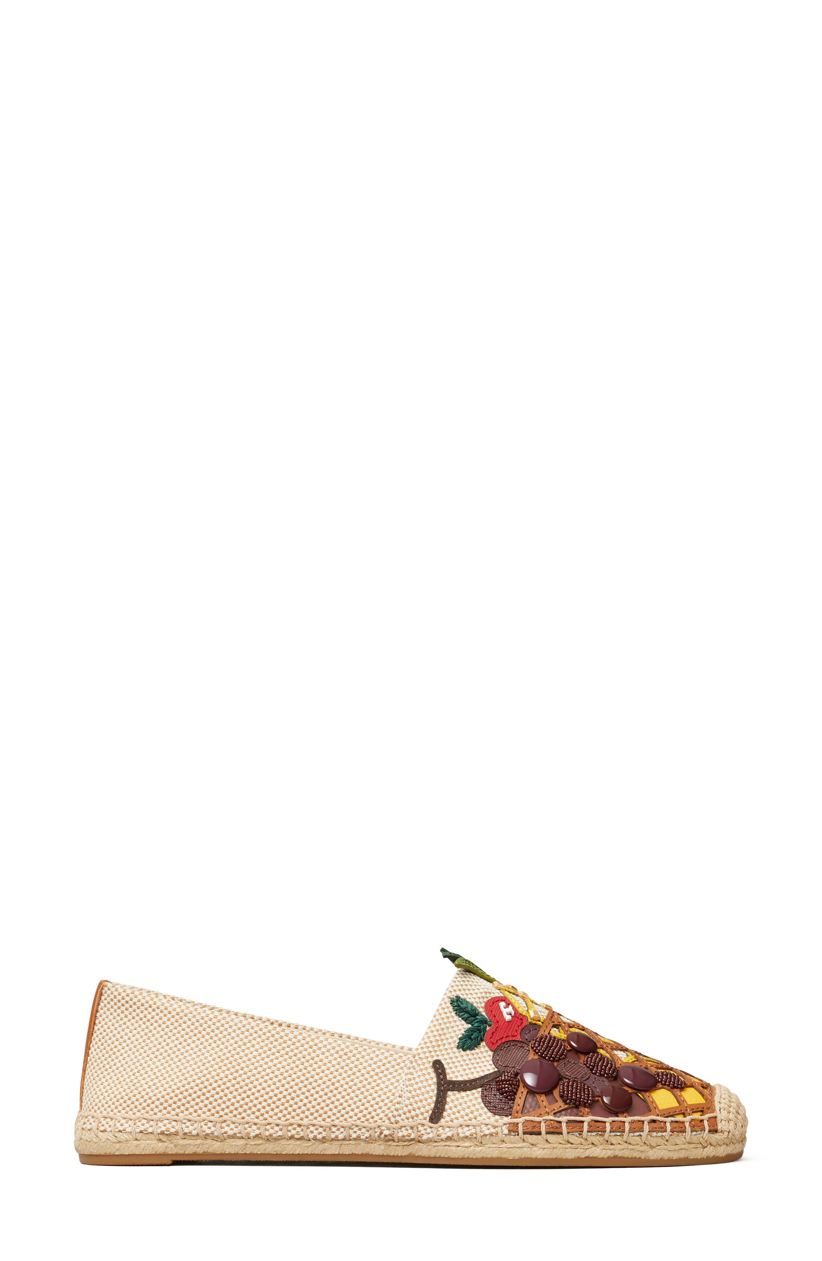 Tory Burch Fruit Appliqué Espadrille, Alternate, color, 