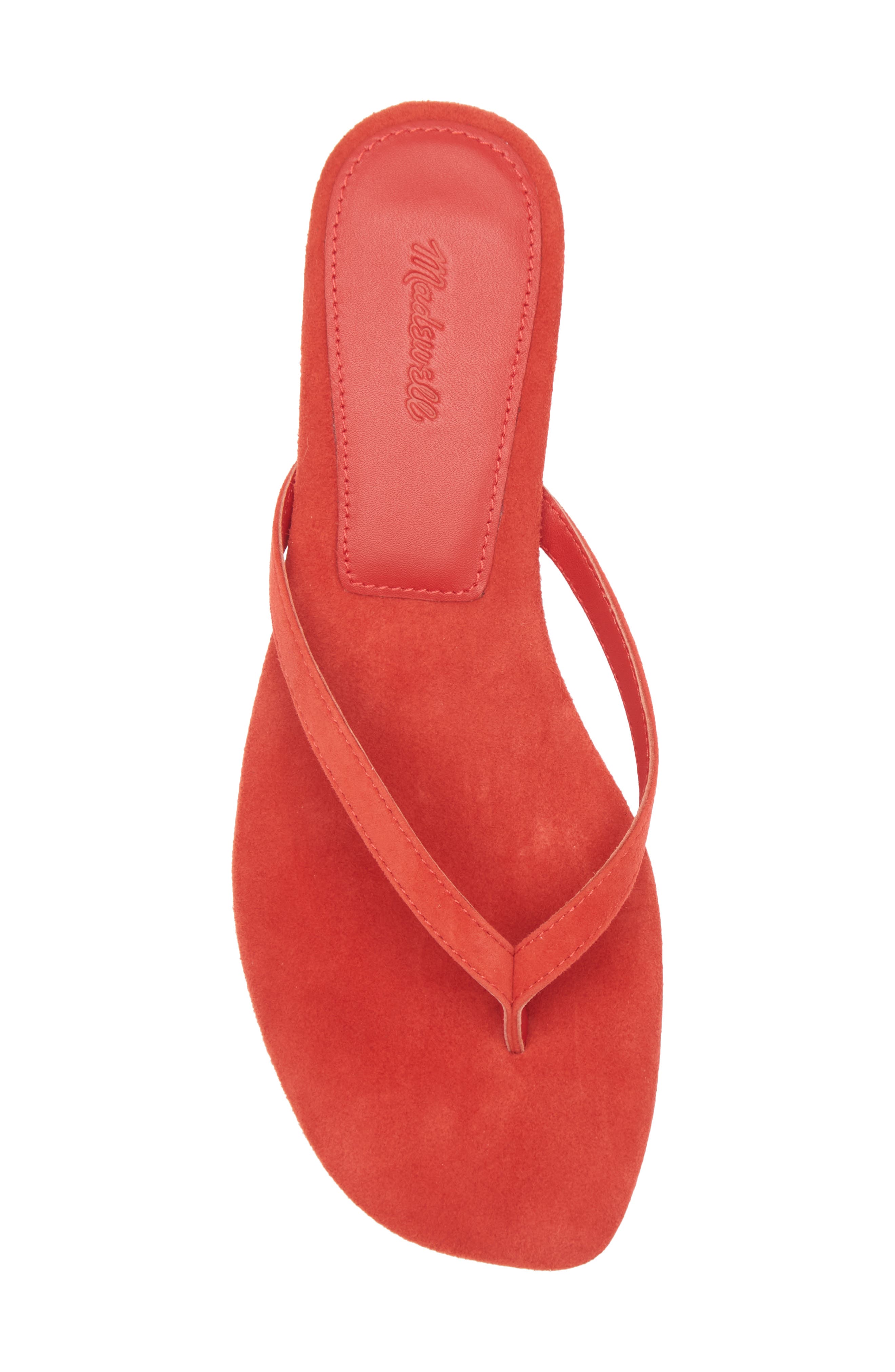 Madewell The Chiara Kitten Heel Sandal, Alternate, color, Bandana Red