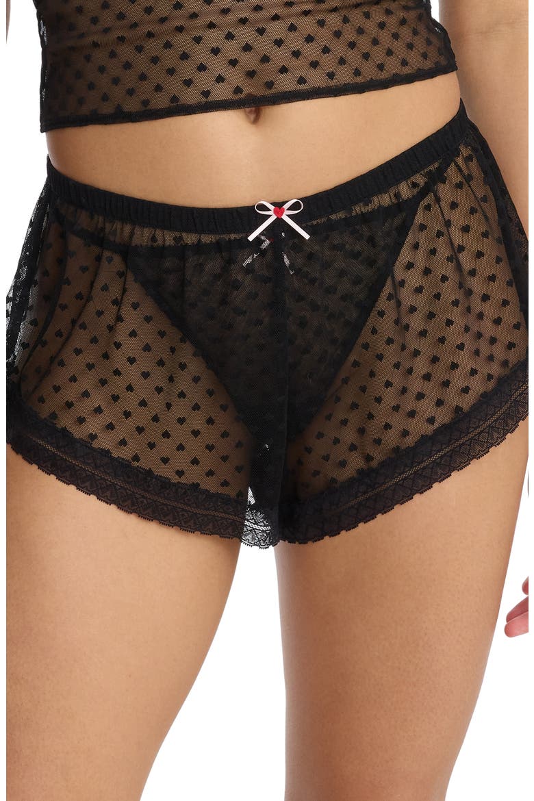 Heart Breaker Lace Shorts, Alternate, color, BLACK