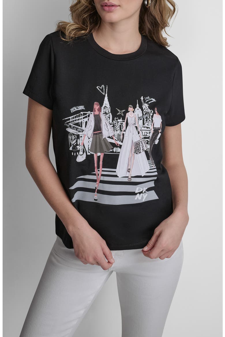 NYC Icons Cotton Blend Graphic T-Shirt, Main, color, BLACK