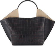Ree Projects Mini Ann Croc Embossed Leather Tote