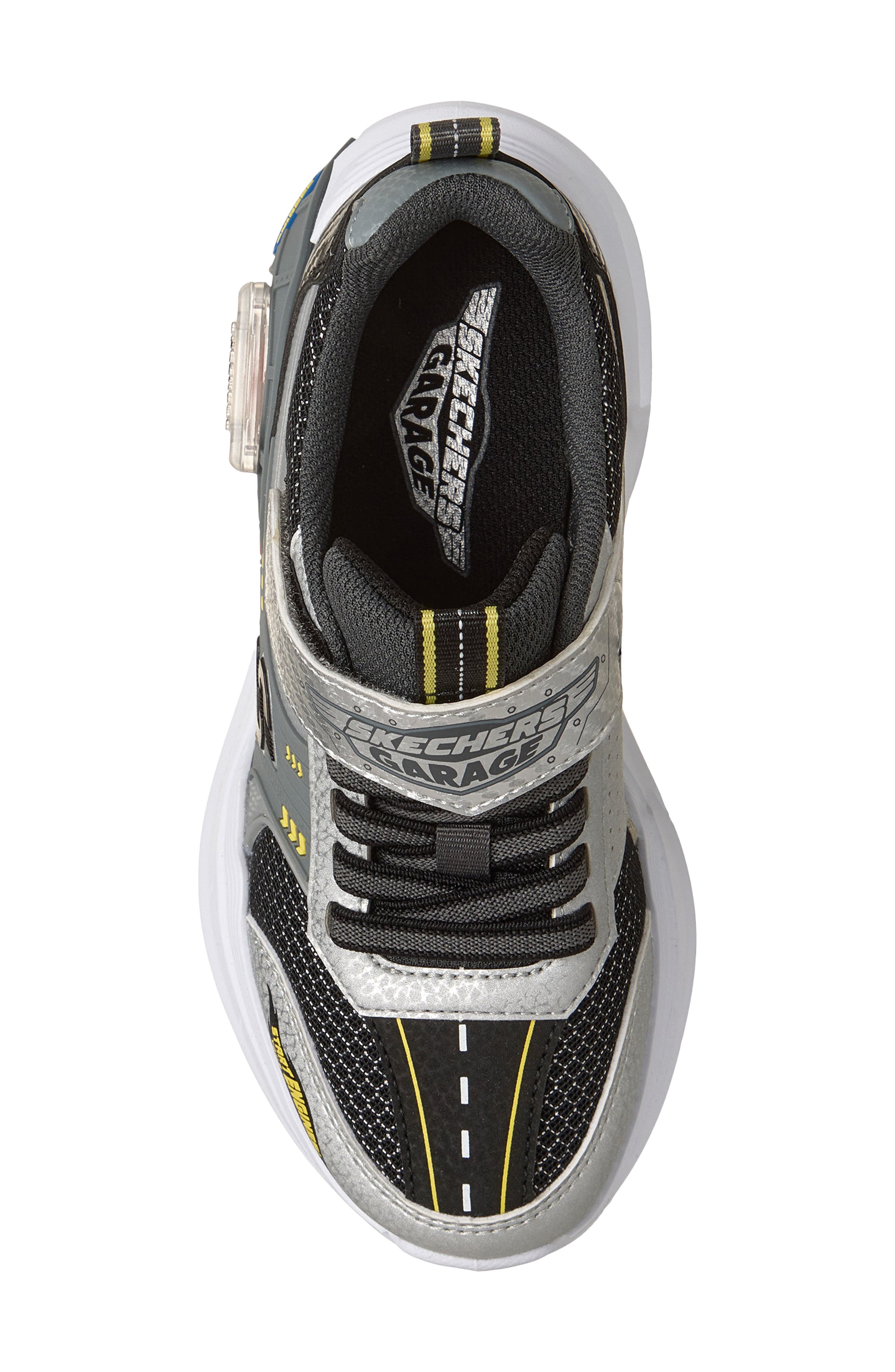 SKECHERS Kids' Garage Sneaker, Alternate, color, Slbk-Silve