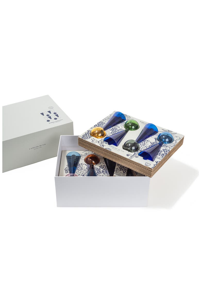 Bubbles Celebration Champagne Glasses, Alternate, color, BLUE ASSORTED