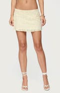 EDIKTED Leora Textured Floral Miniskirt