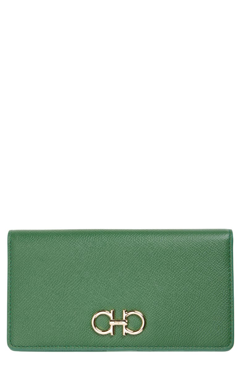 FERRAGAMO Gancini Leather Continental Wallet, Main, color, 