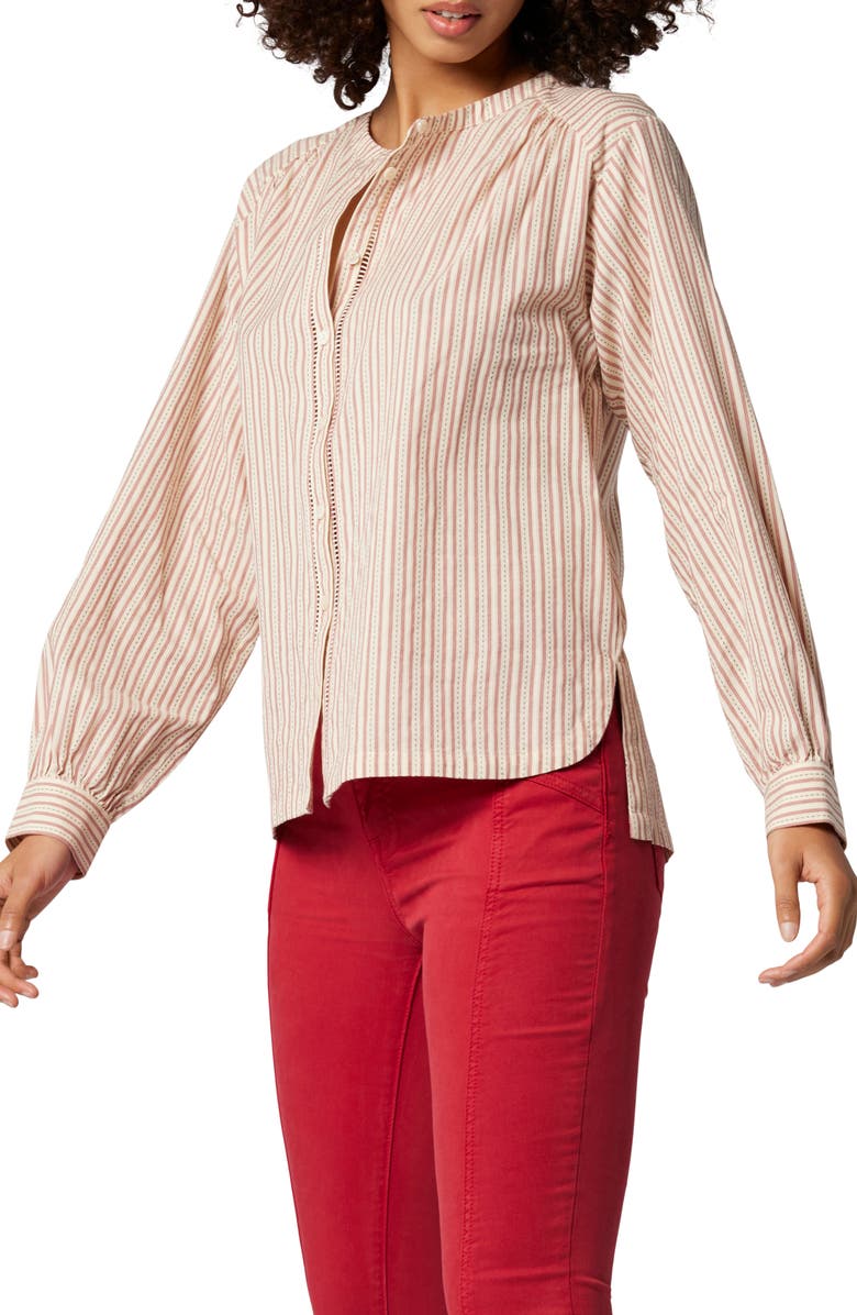 Joie Amie Stripe Cotton Button-Up Shirt, Alternate, color,