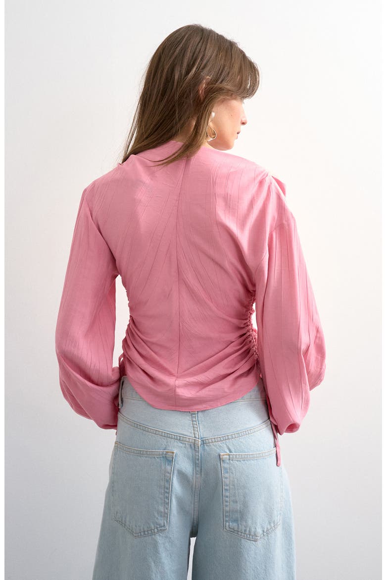 Cinched Side Tie Top, Alternate, color, LIGHT PINK
